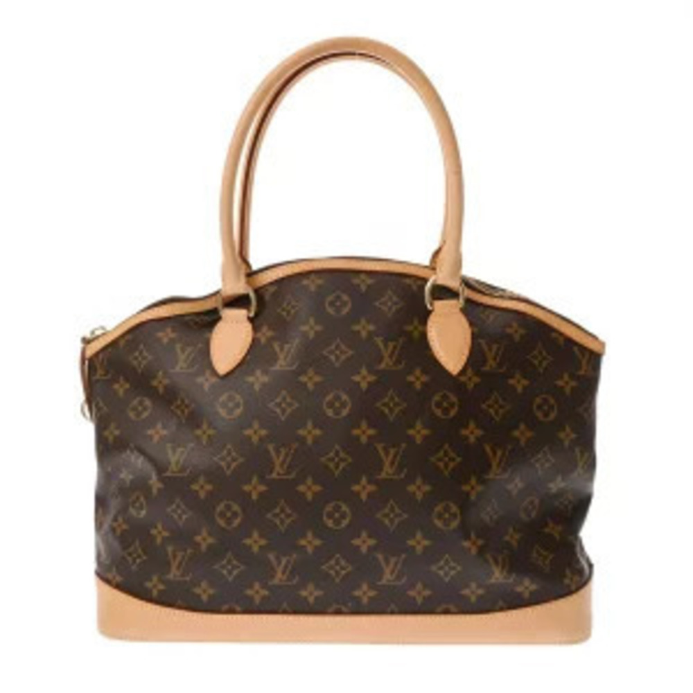 Louis Vuitton Monogram Lockit Horizontal Brown Canvas Handbag